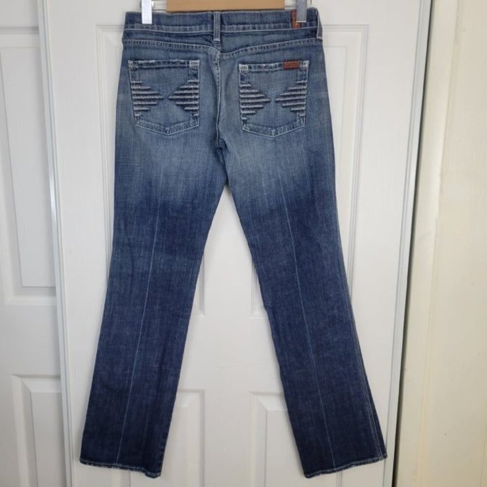 7 FOR ALL MANKIND Medium Wash Colette Straight Leg Jean 29